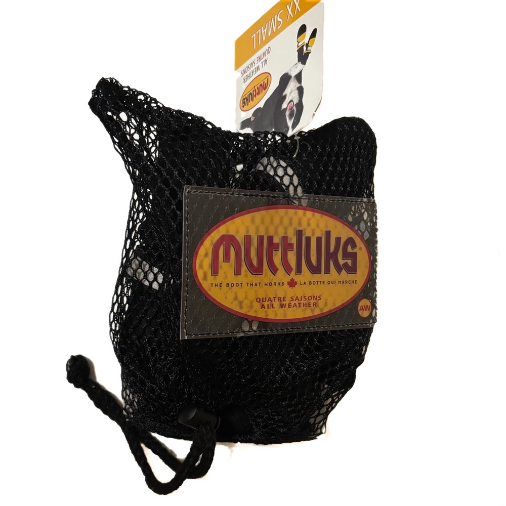 Muttluks Original All-Weather Winter Dog Boots, 4 count, Black, XX-Small